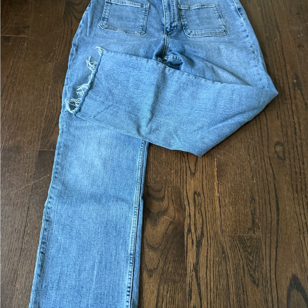 Zara Light Blue Straight Jeans